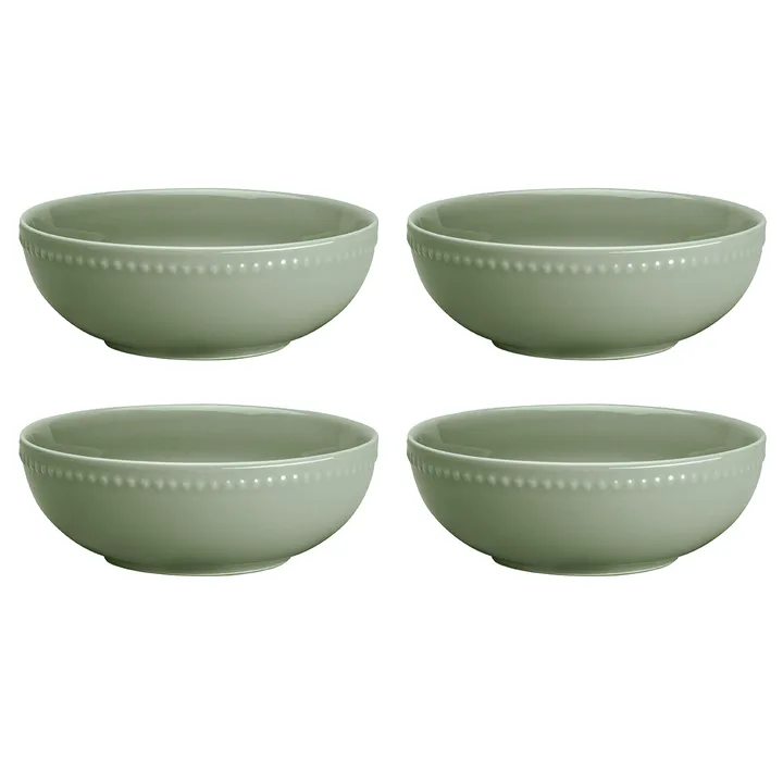 Dots breakfast bowl 60 cl 4-pack - Green - Scandi Living