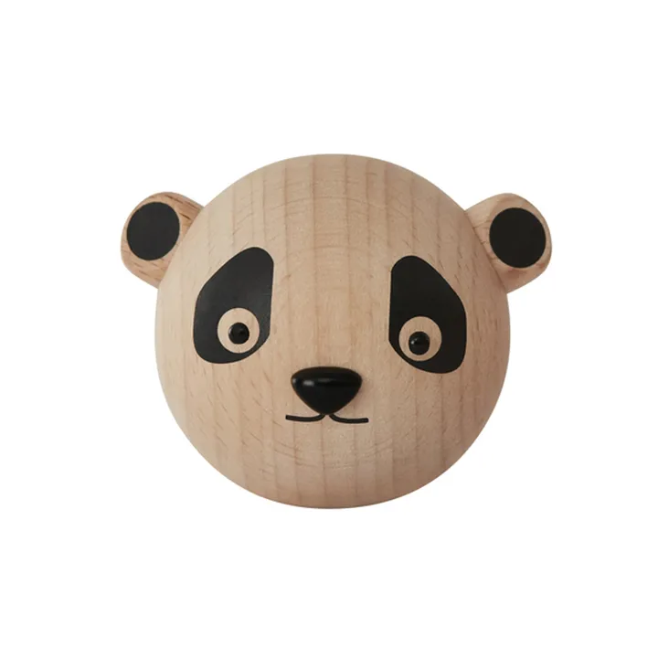 OYOY Mini wall hook - Panda - OYOY
