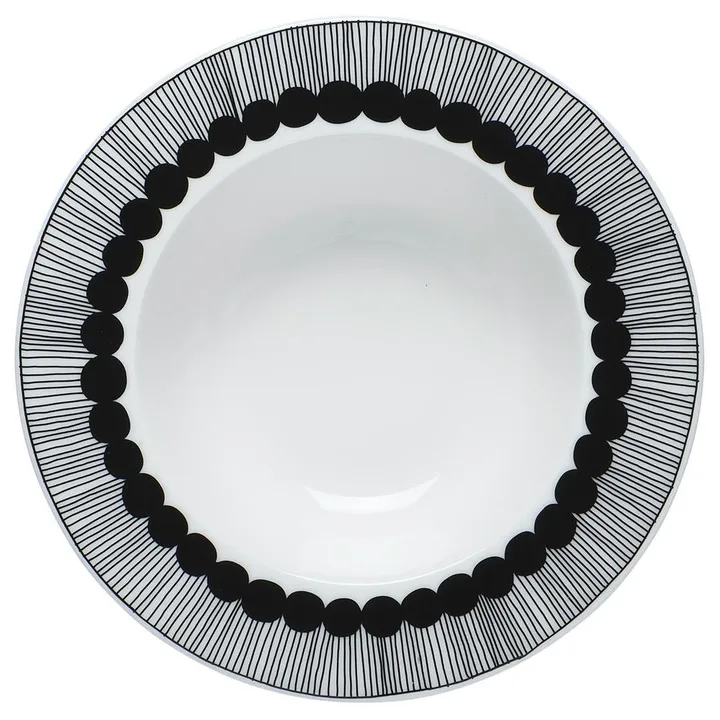Siirtolapuutarha deep plate Ø 20 cm - black-white - Marimekko