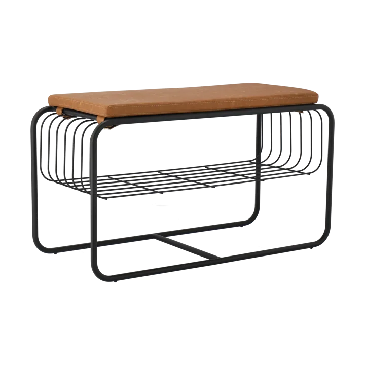 Nod bench/shoe rack 80x36x42 cm - Black - Scandi Living