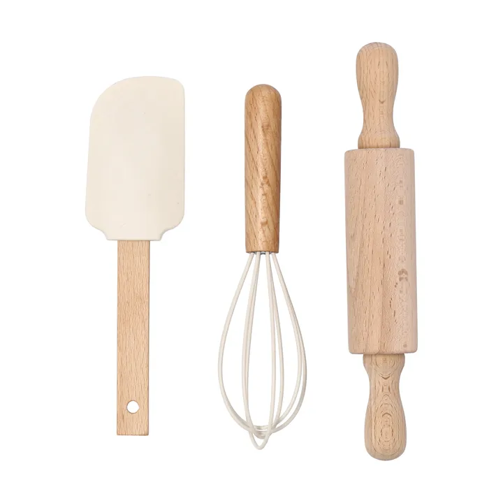 Nordwik baking utensils in silicone for children 3-pieces - Cream - Nordwik